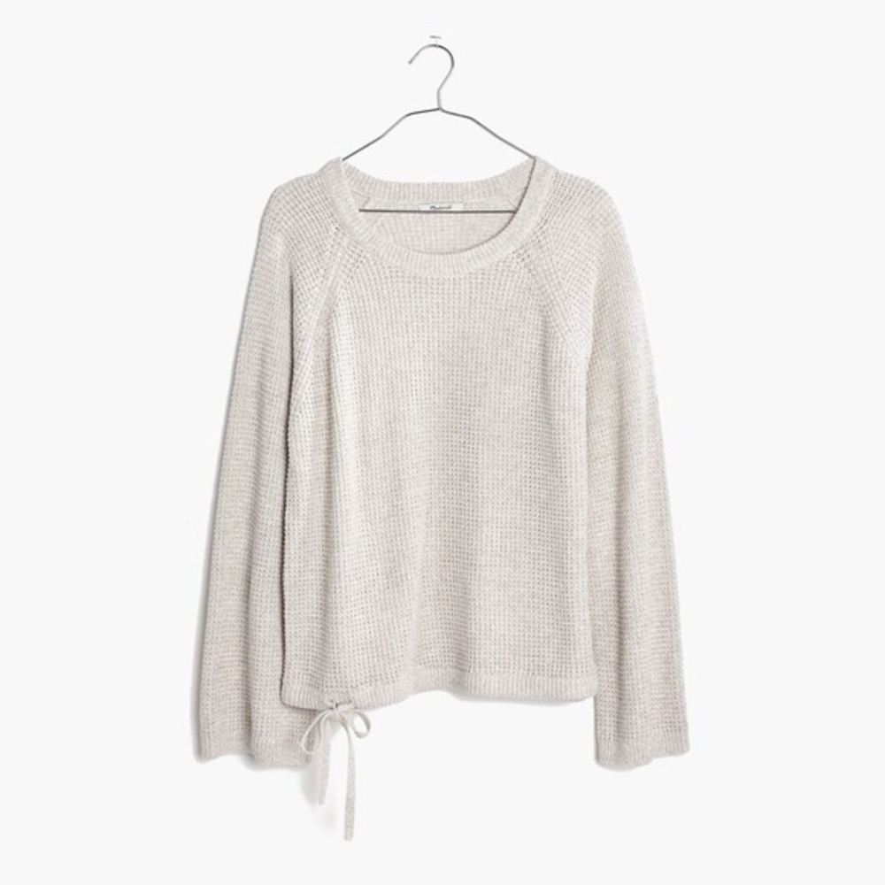 Waffle Stitch Drawstring Sweater | Madewell